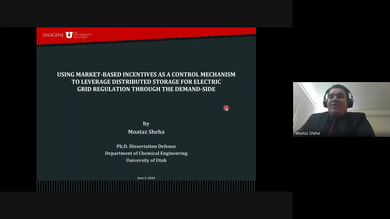 PhD Dissertation Defense - Smart Grid Regulation Leveraging End-Users' Energy Storage - Moataz Sheha