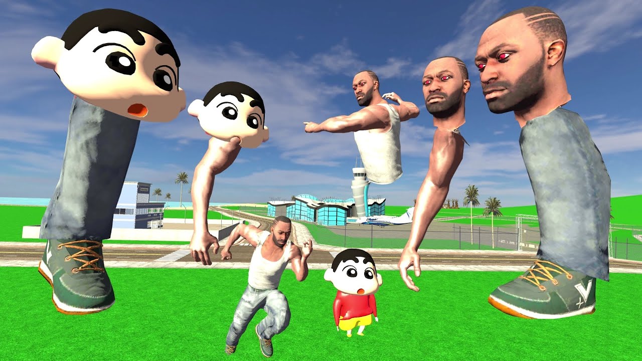 Franklin Evil Body Parts Vs Shinchan Body Parts in Indian Bike Driving 3D: