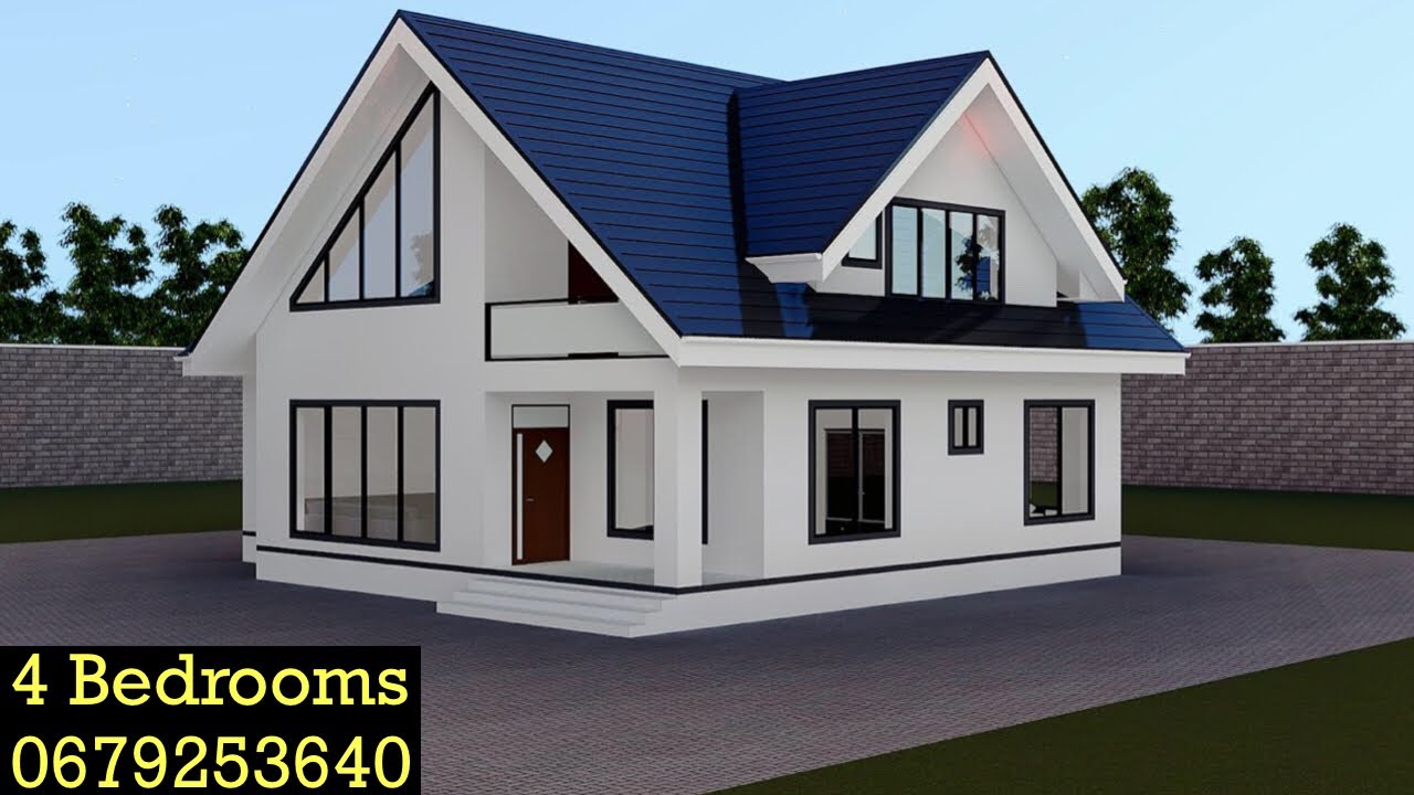 Ramani za nyumba za kisasa | vyumba vinne | 0679253640