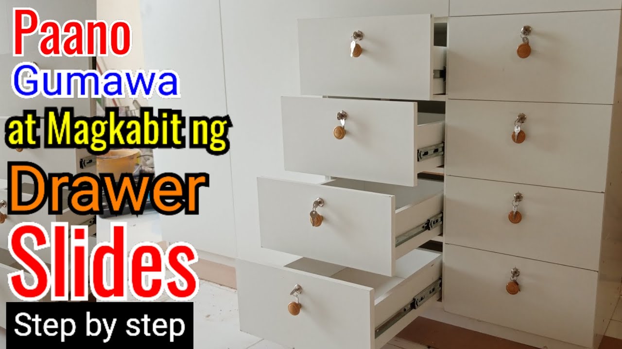 Paano Magkabit ng Drawer Slides. Drawer Slides Installation. How to install Drawer slide.