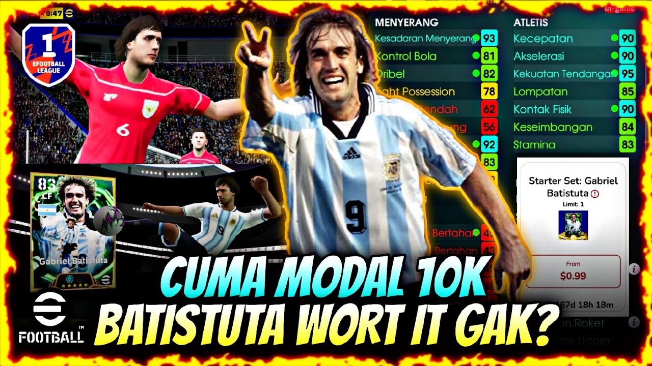 CUMA 10K ❓ EPIC BOOSTER BATISTUTA INI WORT IT DIBELI GAK SII | EFOOTBALL MOBILE
