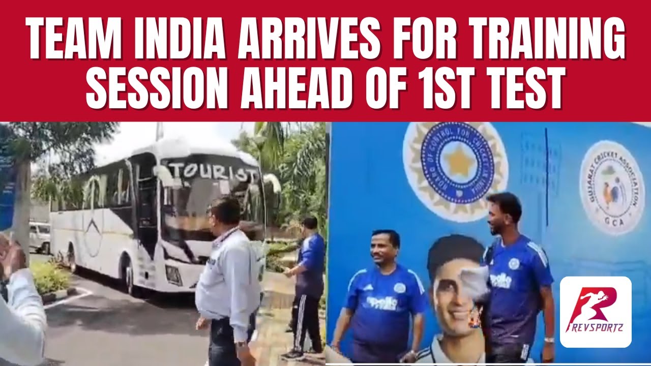 India vs West Indies 2025 | Team India Arrives Motera for Their Training Session Ahead of 1st Test