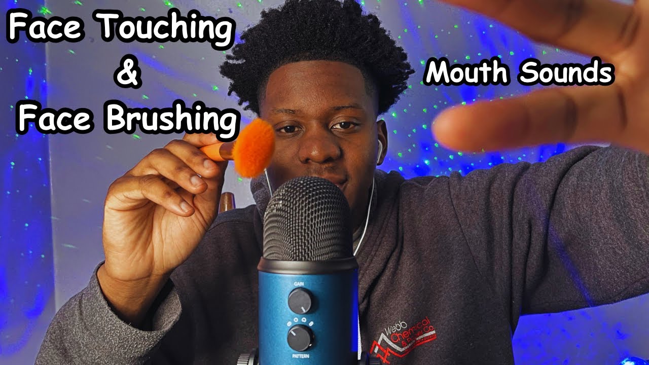 ASMR Face Touching With Intense Mouth Sounds!!