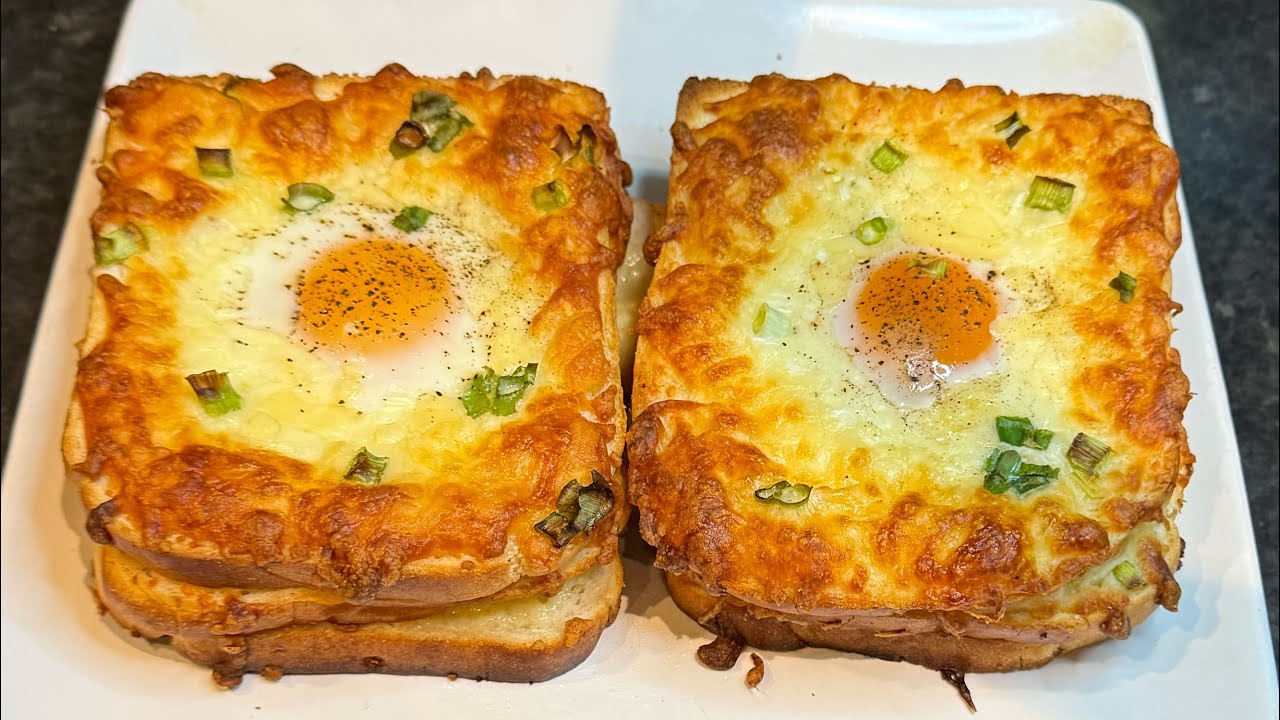 Stop Overcooking Your Eggs: Crispy Egg Cheese Toast!! Garlic Butter Toast! Delicious Breakfast #