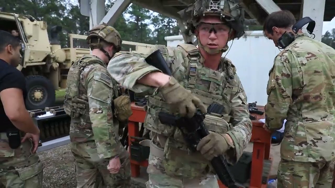 Soldiers Ruck March into a 3-Gun 'Stress Shoot' during Marne Week 24