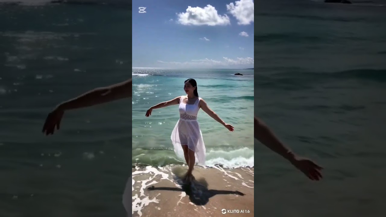 Ocean ASMR | Graceful Woman Dancing in the Waves for Deep Relaxation