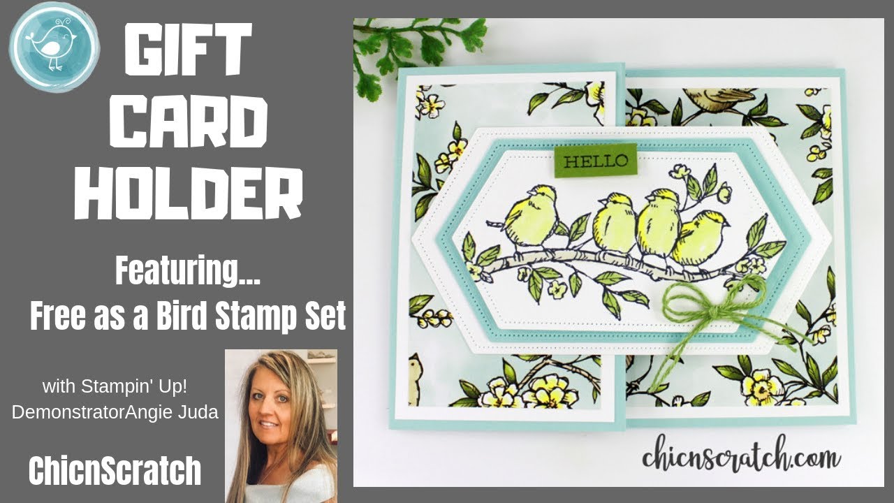 Gift Card Holder featuring Free as a Bird Stamp Set