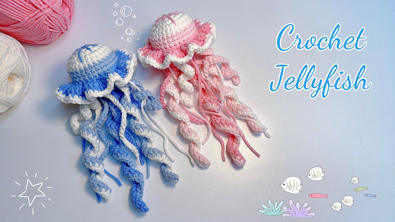 Crochet Jellyfish 🪼 | Amigurumi Jellyfish Keychain | Móc Len Con Sứa Biển
