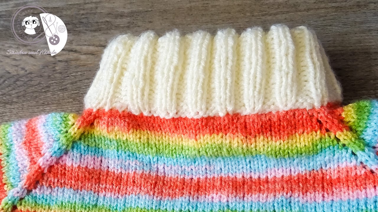 RVO Pullover stricken / doppelter Rollkragen stricken / Pullover Harlekin stricken/ Maschenschäfchen
