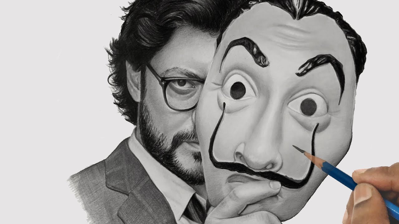 Drawing The Professor, from La Casa de Papel 
