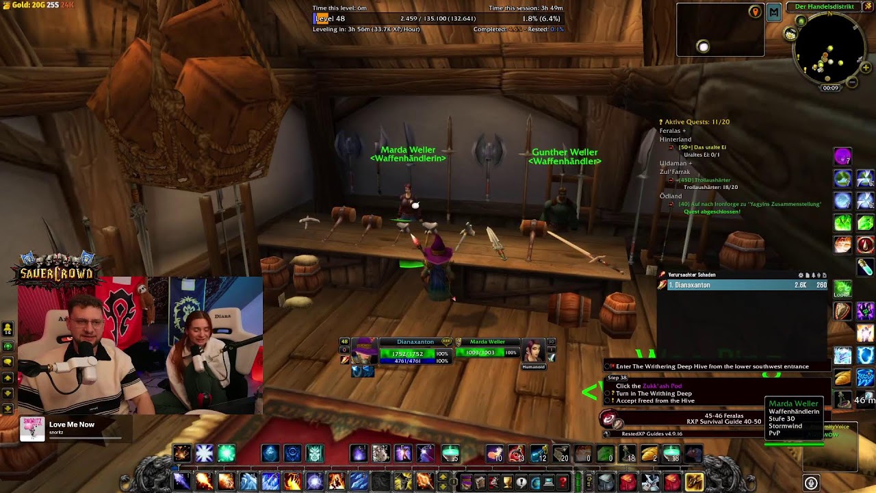 [SAUERCROWD] ROAD TO LVL 50 - Langsam GREEDY | WoW HC | Tode: 1
