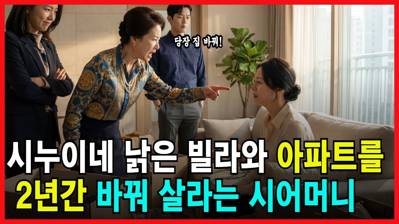 시누이네 낡은 빌라와 내 새 아파트를 바꾸자는 시어머니 저는 결국 결단을 내렸습니다.