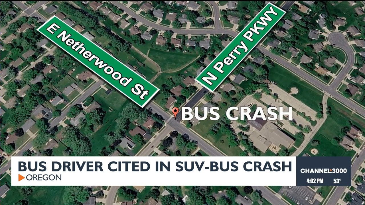 Oregon school bus driver cited following crash with SUV