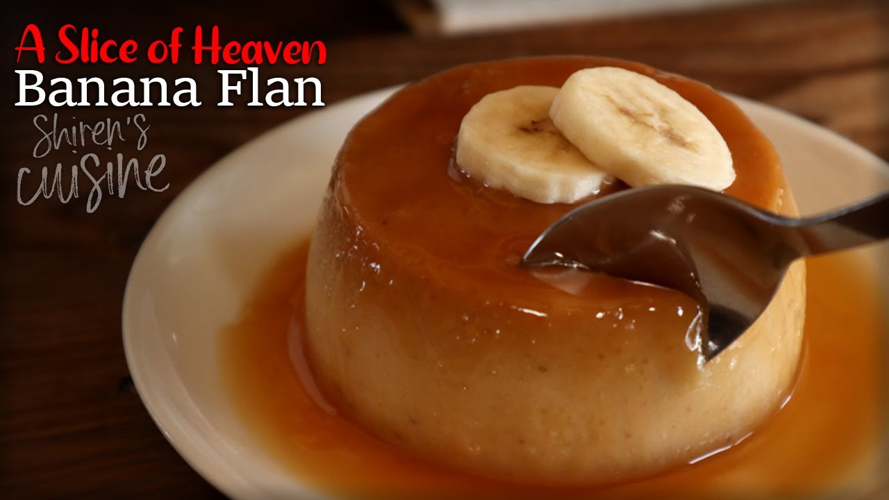 With Just Banana & Milk, You Can Make this Creamy, Soft Dessert | NO BAKE Pudding / @ShirensCuisine