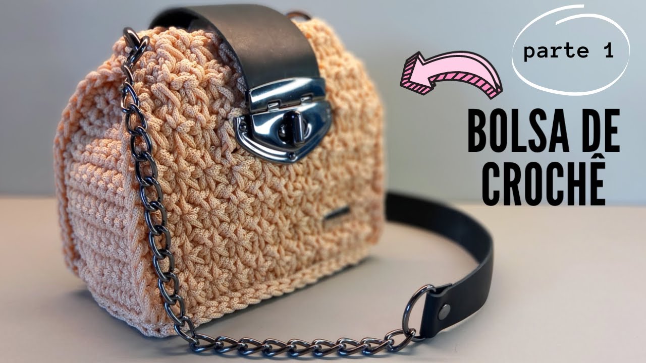 BOLSA DE CROCHÊ com fio náutico - PARTE 1