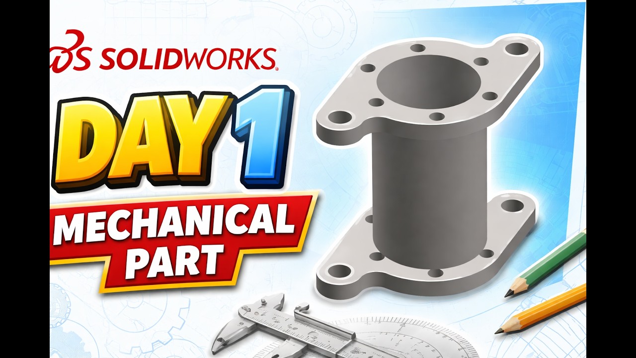SolidWorks Tutorial Day 1 &ndash; Designing a Mechanical Part