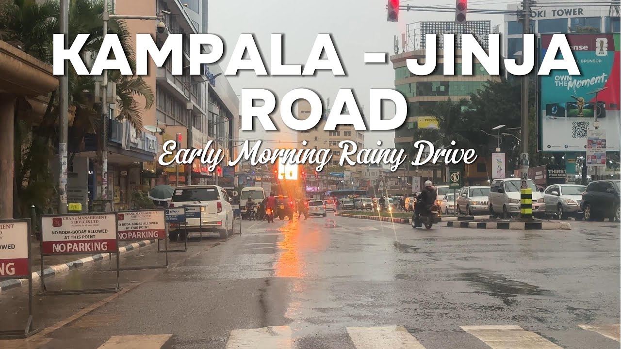 RAIN DRIVE THROUGH KAMPALA - JINJA ROAD | 4K 60fps HDR | Relaxing Lofi Beats