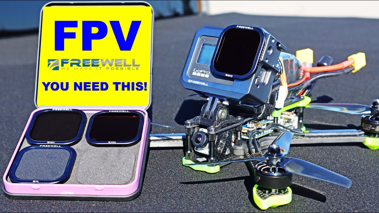 FPV Drone Flying & Filming for Pros -  You Need This!  Metal GoPro Hero 8 Mount with Filters.