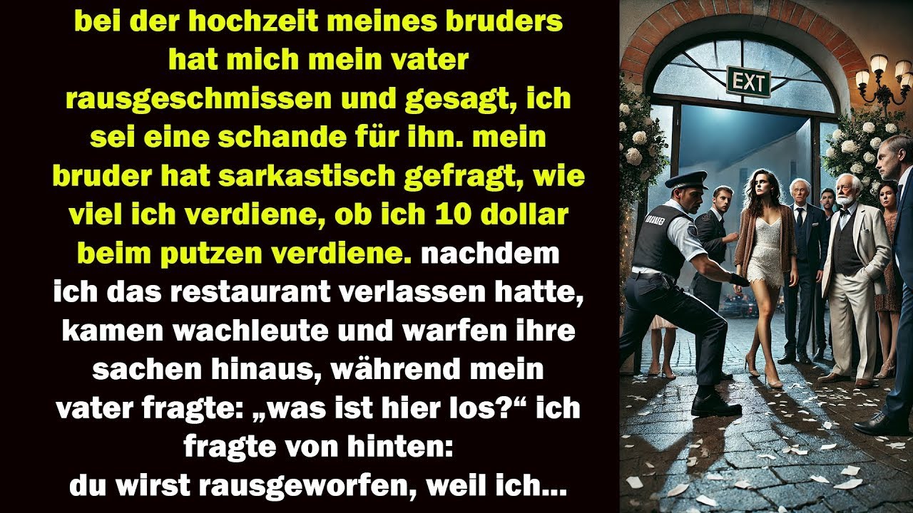 Mein Vater hat mich aus der Hochzeit meines Bruders geworfen, weil er mich für eine Schande hielt