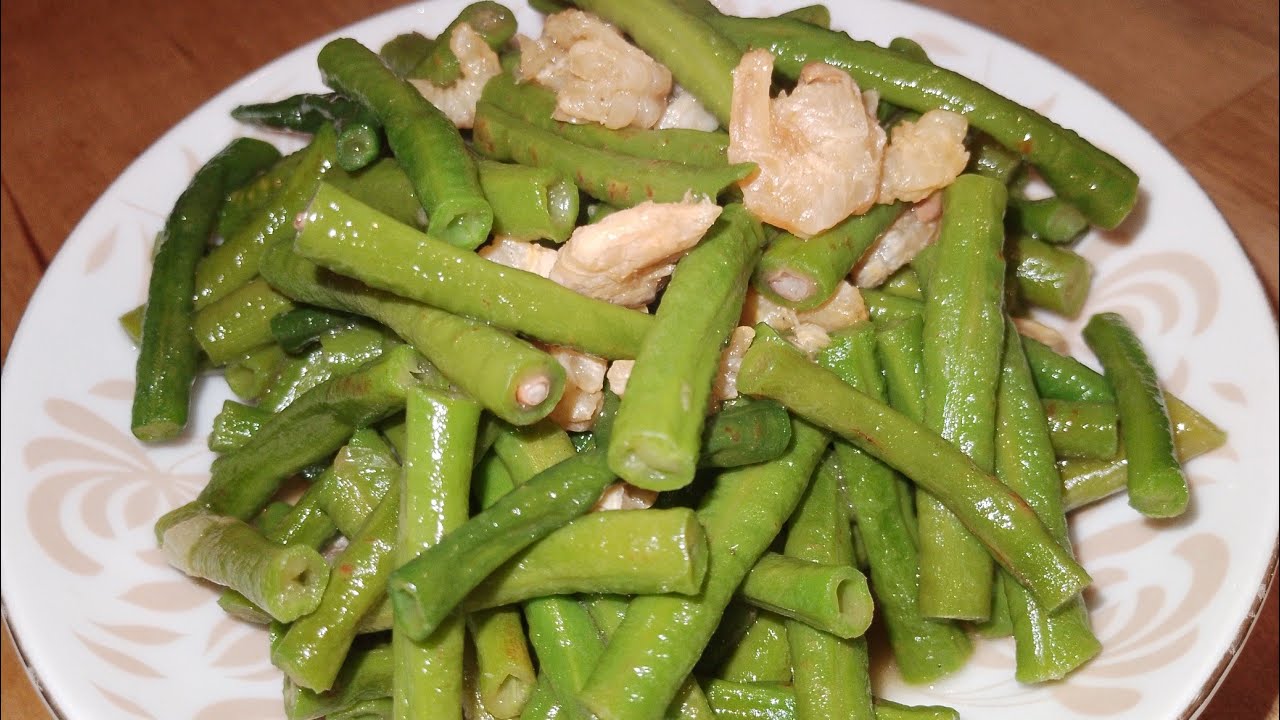 LONGBEAN Stir Fry  With DRIED SHRIMPS 