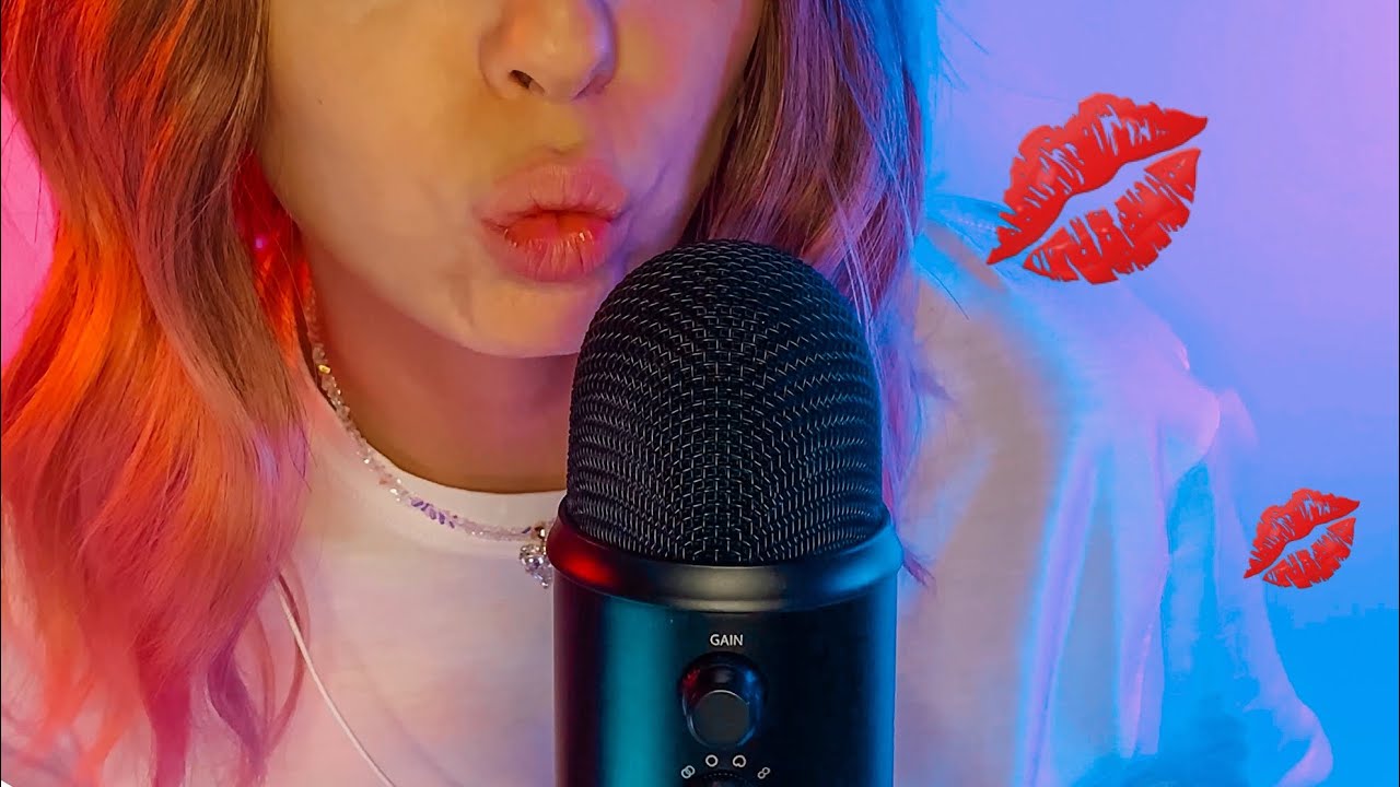 ASMR | Kissing sounds | Lollipop sounds | Brushes sounds