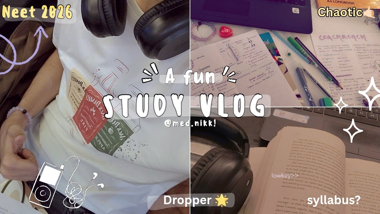 Romanticizing stu-dying 🤏🏻🌟 [STUDY VLOG] (#neet #neet2026 #neetaspirent #study #vlog)