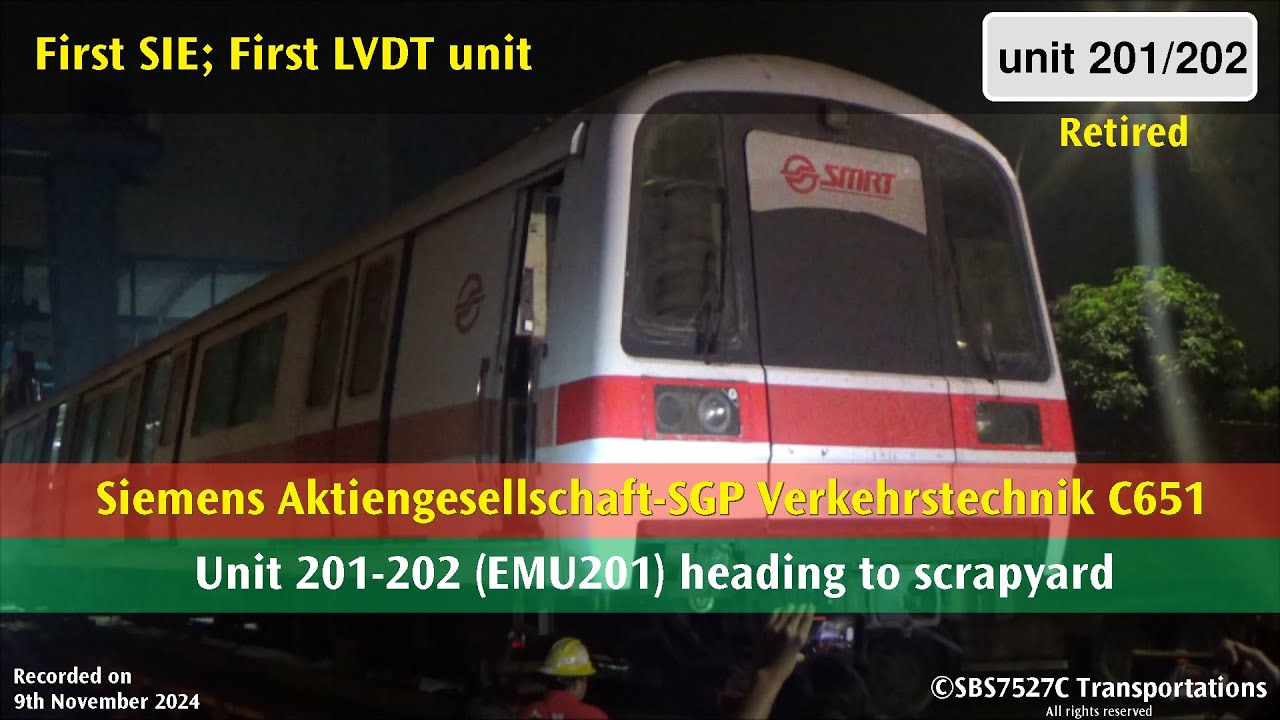 [First Set & LVDT] Siemens AG C651 201/202 [EMU201] heading for scrap