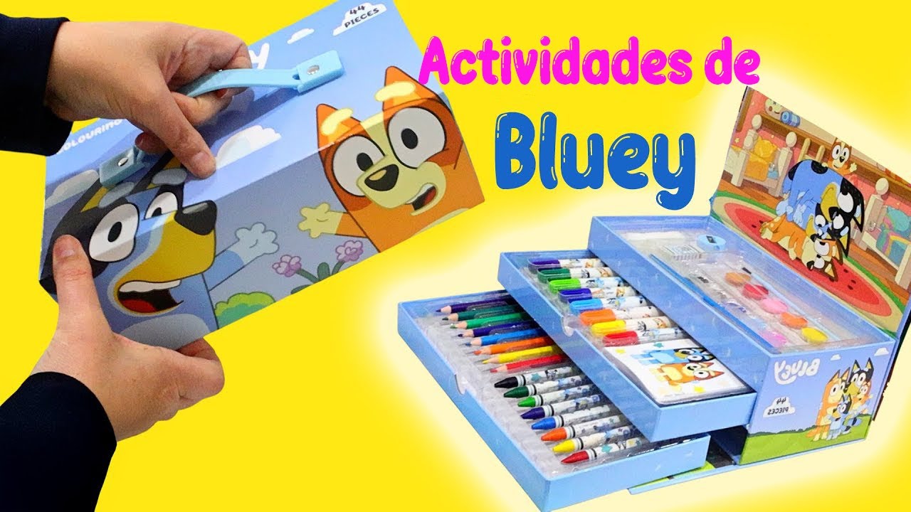 Arte de Bluey: Coloreando con Marcadores, Crayones y Pintura