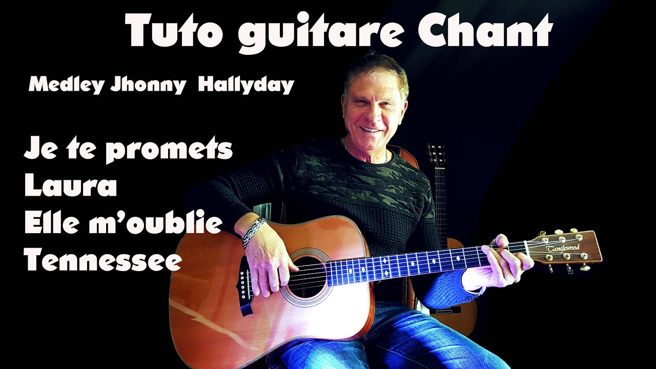 medley Hallyday tuto Guitare chant