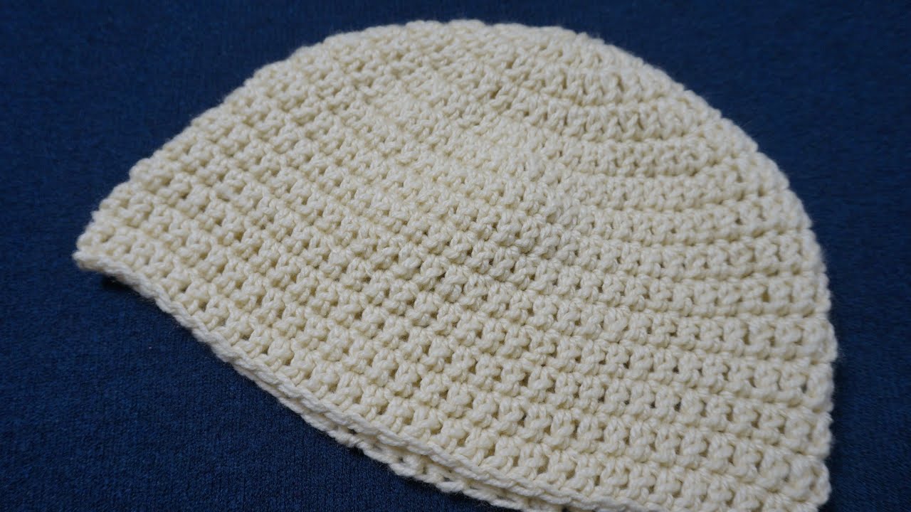 Left handed: how to crochet an easy double crochet beanie 