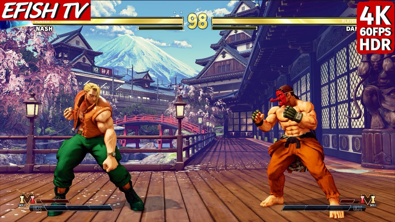 Nash vs Dan Hibiki (Hardest AI) - Street Fighter V