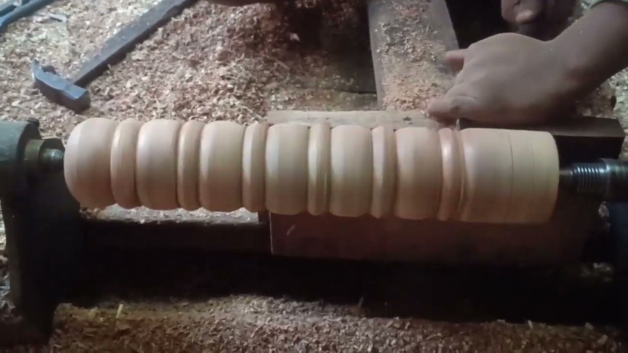 Wood Lathe Turning Design || Wood Design || Simpleboyrajesh
