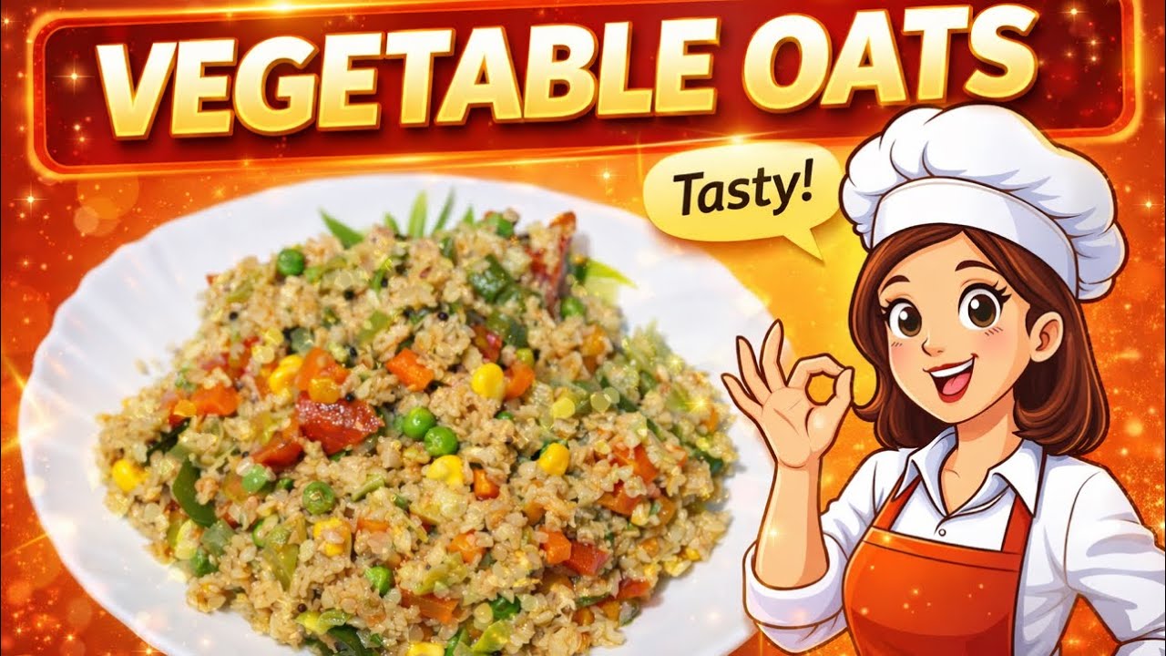Vegetable Oats # వెజిటబుల్ ఓట్స్ - ఆరోగ్యంగా మరియు ఏంతో రుచిగా 