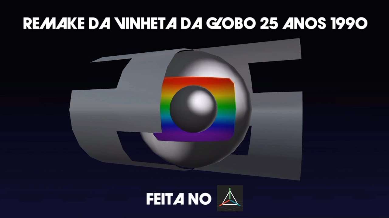 Vinheta Rede Globo 25 Anos (1990) - Feita no Prisma3D