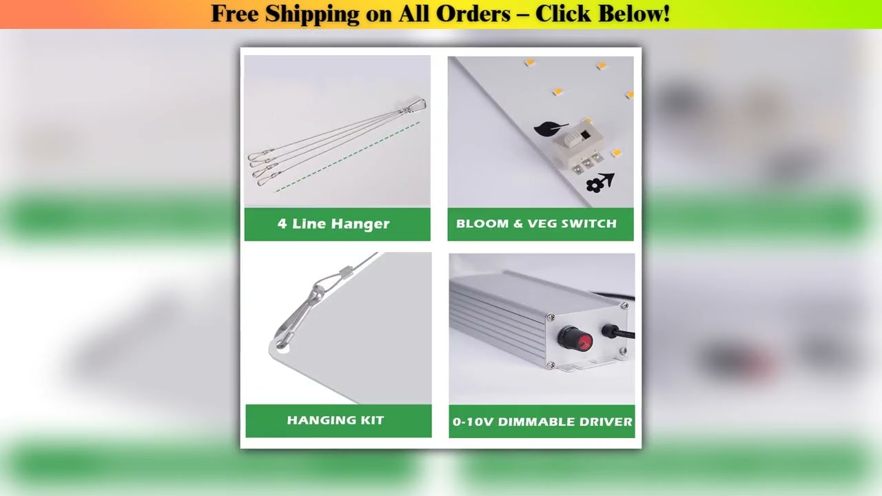 Leclstar Quantum LED Grow Light Veg and Bloom Phytolamp, EU Plug, for Plant Full Spectrum