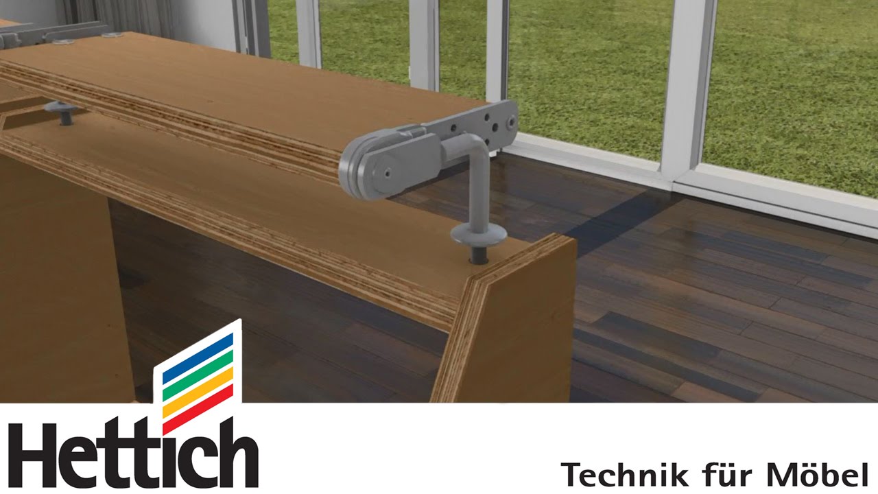 Hettich VarioFlex with round link: adjustable fitting for neck sections in upholstered furniture