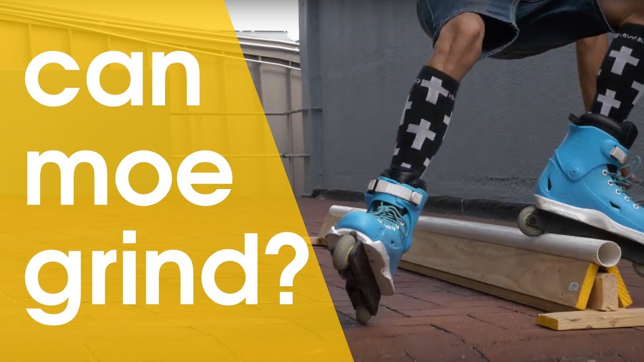INLINE SKATING GRINDS CHALLENGE WITH THE DOWNHILL SKATER MOE FISHER