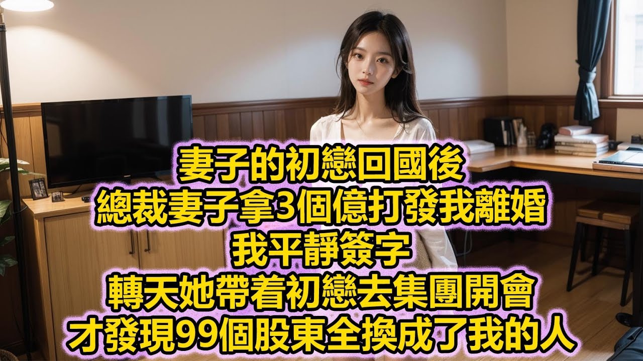 妻子的初戀回國後，總裁妻子拿3個億打發我離婚，我平靜簽字，轉天她帶着初戀去集團開會，才發現99個股東全換成了我的人