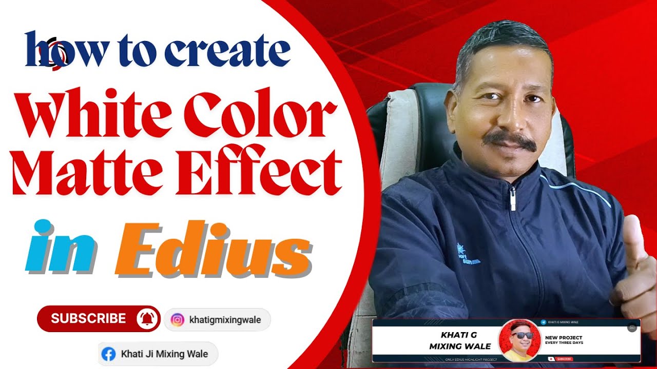 How to Create White Color Matte Effect in Edius 