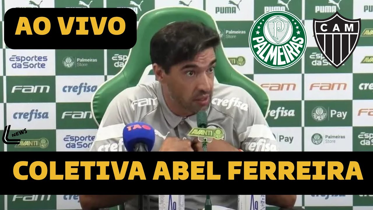 COLETIVA ABEL FERREIRA AO VIVO - PALMEIRAS X ATLÉTICO-MG - ENTREVISTA AO VIVO DIRETO DA ARENA MRV