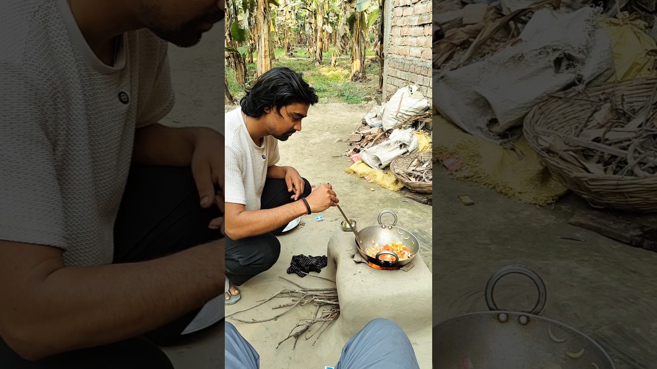 cylinder crisis #food #minivlog #villagefood #cooking #maggie