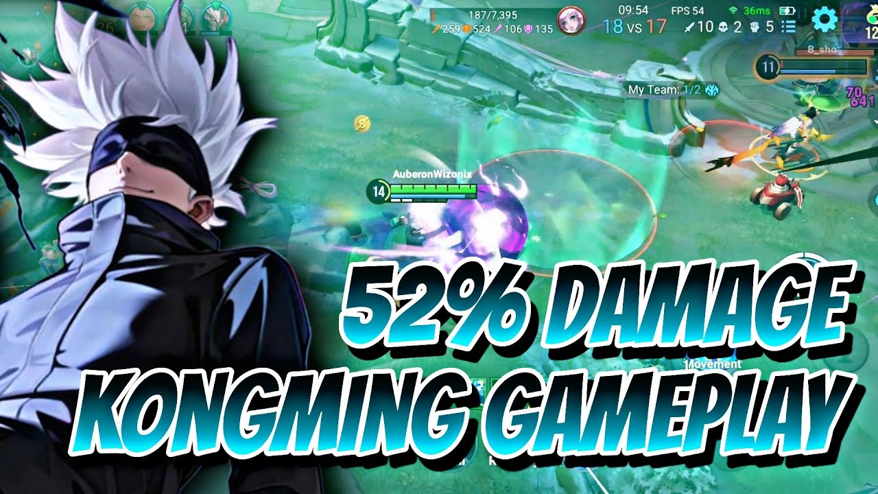 Insane 52% Damage Kongming Gameplay | Gojo Satoru | New Best Jungler | Honor of Kings | HoK