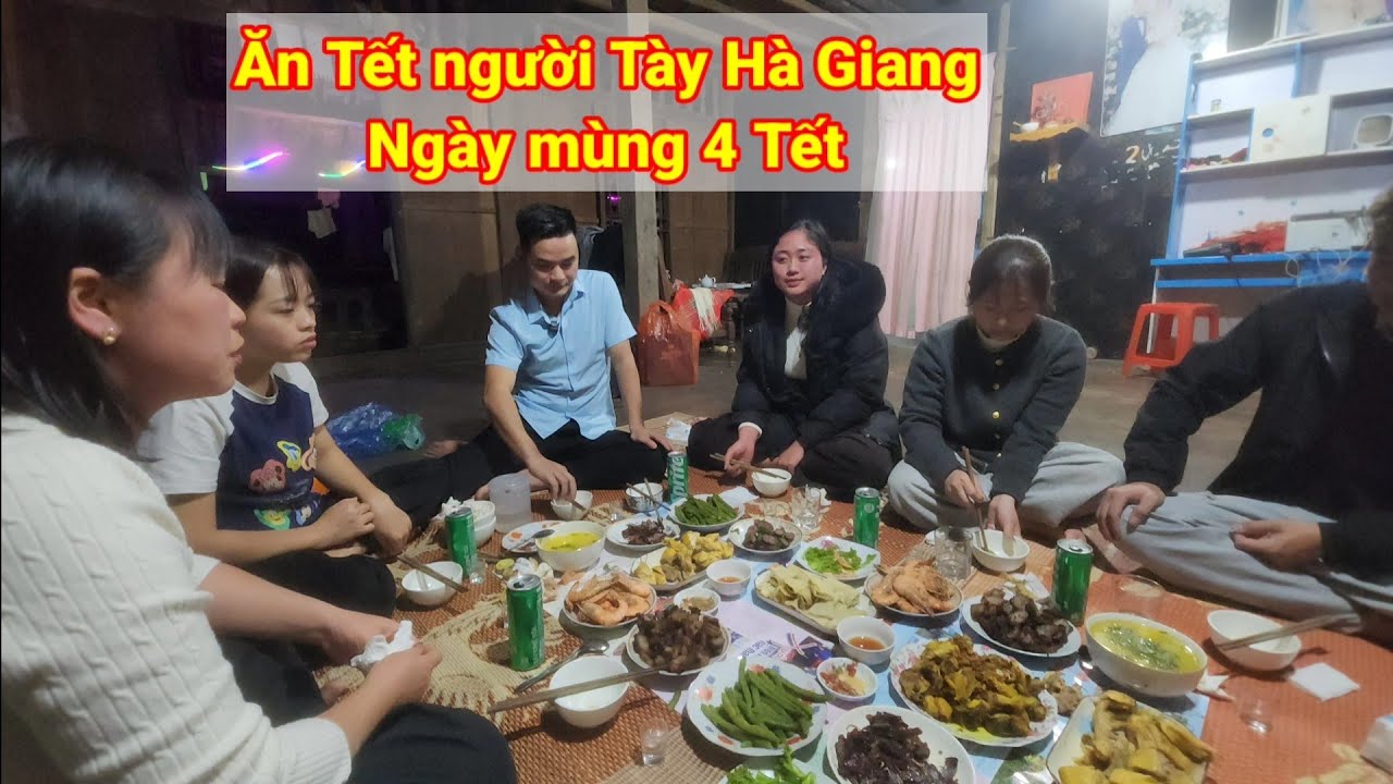 Ăn Tết người Tày Hà Giang ngày mồng 4 thịt treo gác bếp toàn món ngon. Hoàng Hiền nguyễn tất thắng 