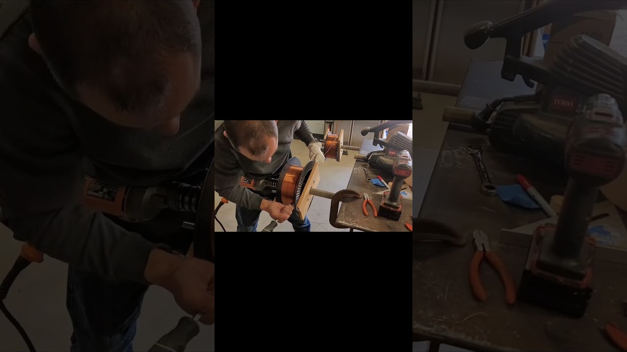 Re spooling a broken mig 33lb welding wire spool