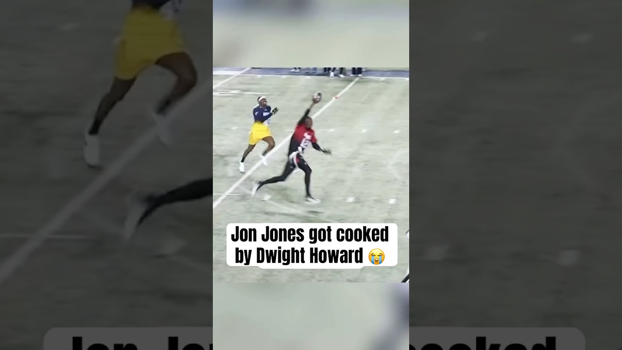 Dwight Howard torches Jon Jones ankles in Celebrity flag football 💀 #jonjones #viral #fyp #ufc #nba