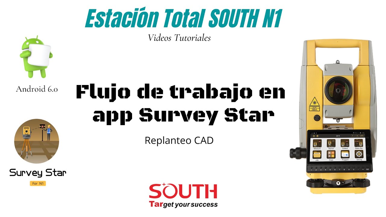 11.- Estación Total SOUTH N1 - Replanteo de elementos mediante módulo CAD