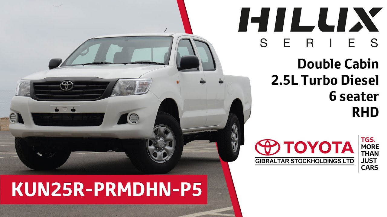 Toyota Hilux Double Cabin - 2.5L Turbo Diesel - 5 seater - RHD