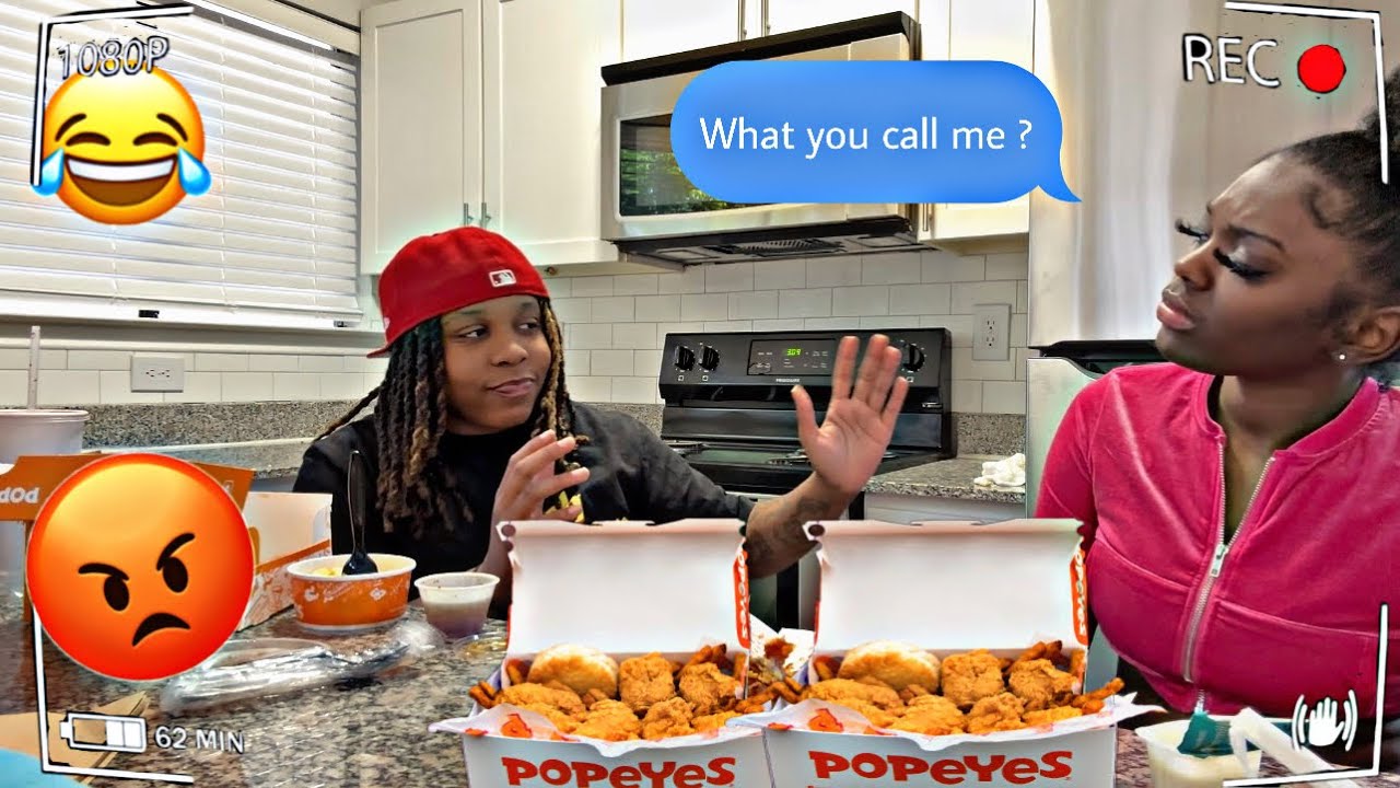Calling her my ex name prank/mukbang