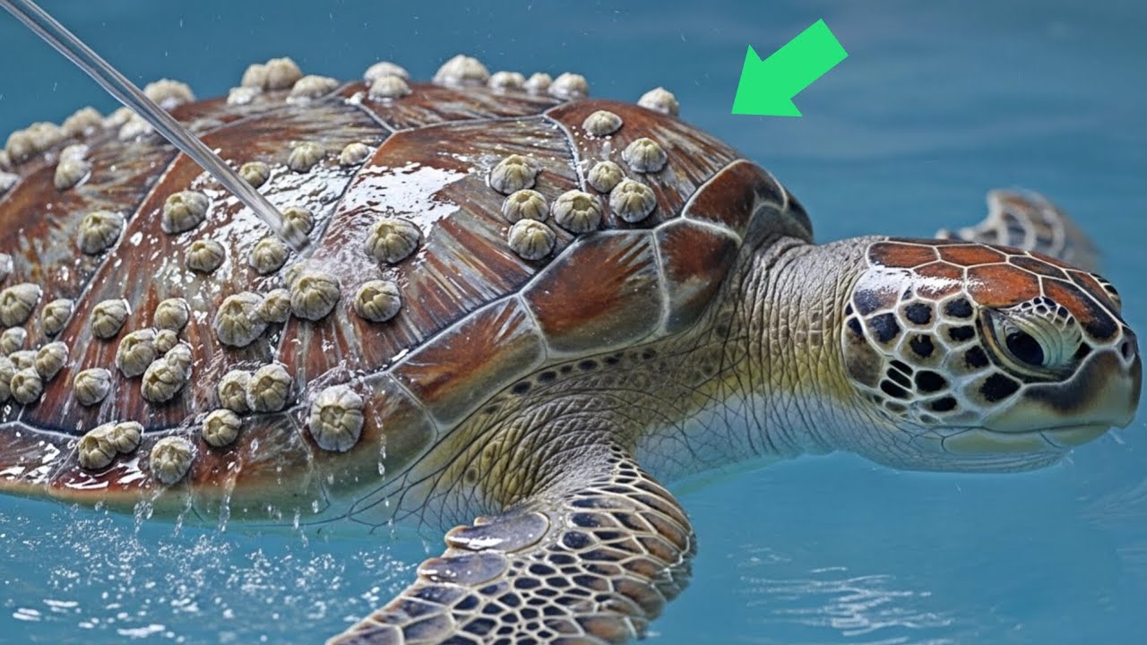 Most Satisfying Sea Turtle Barnacles Removal 🐢