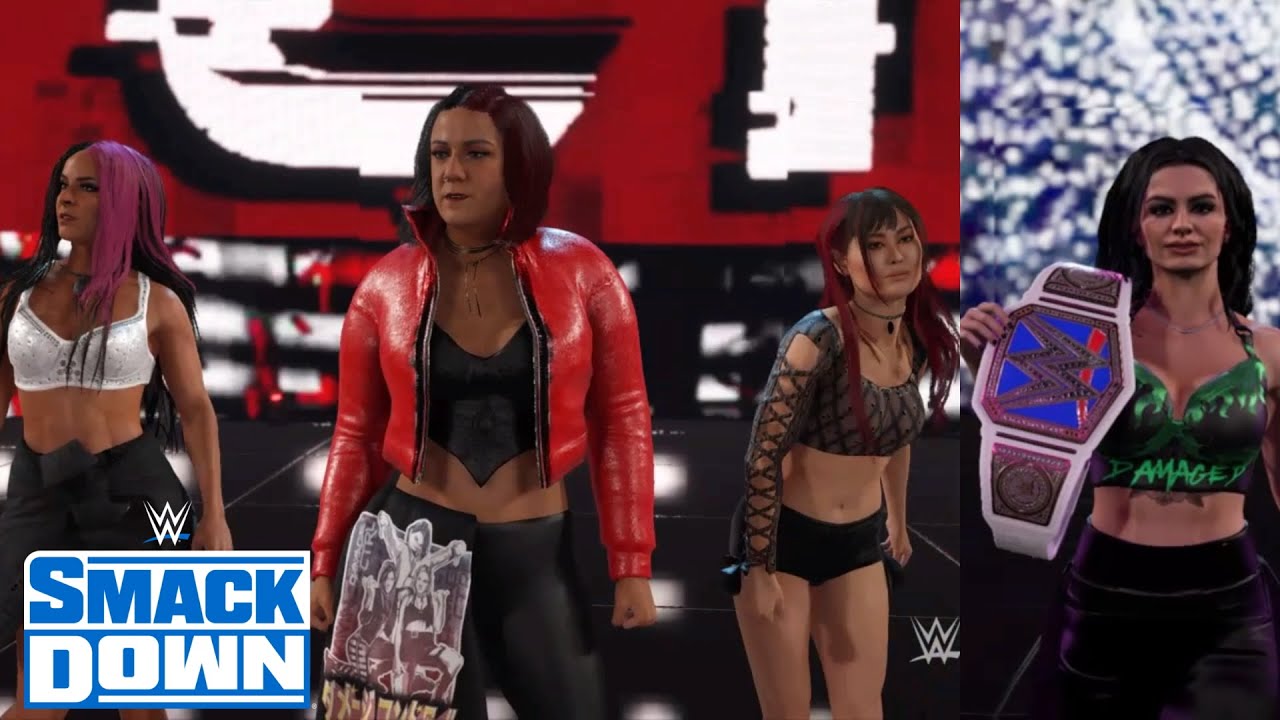 WWE 2K23 SMACKDOWN DAMAGE CTRL RUINS THE OUTCASTS' CELEBRATION